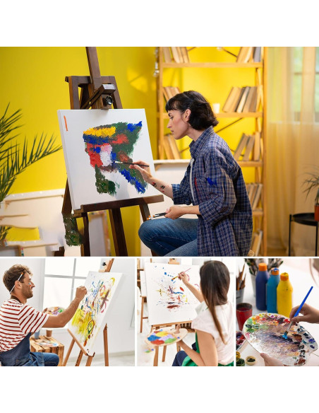 30 Pinceles para Pintura Acrílica DOMMARE - Nylon Negro 30 Pinceles para Pintura Acrílica DOMMARE - Nylon Negro