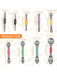 Cucharas Medidoras Magnéticas Acero Inoxidable YMKWZ 15ml 2