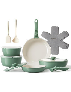 Juego de Ollas y Sartenes Cerámica Redchef 17 Piezas Antiadherente 2