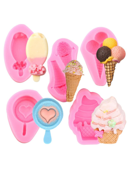 Molde de Silicona para Mini Helado Mujiang - Set de 5 Piezas
