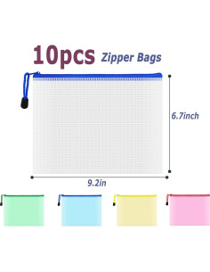Bolsas de Archivo AUSTARK 10 Pcs A5 Multicolor Impermeables 2