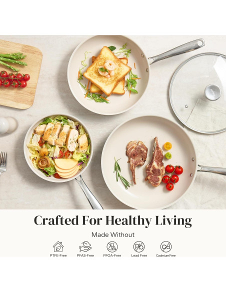 Juego de Sartenes Cerámicas Antiadherentes Redchef 3 Piezas