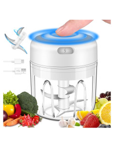 Picadora Eléctrica de Verduras ManCenils 250ML 30W Inalámbrica