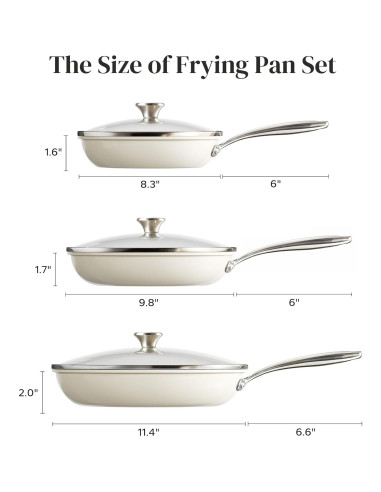 Juego de Sartenes Cerámicas Antiadherentes Redchef 3 Piezas