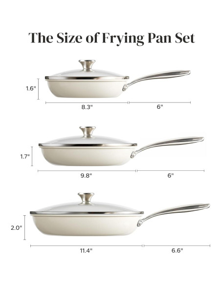 Juego de Sartenes Cerámicas Antiadherentes Redchef 3 Piezas