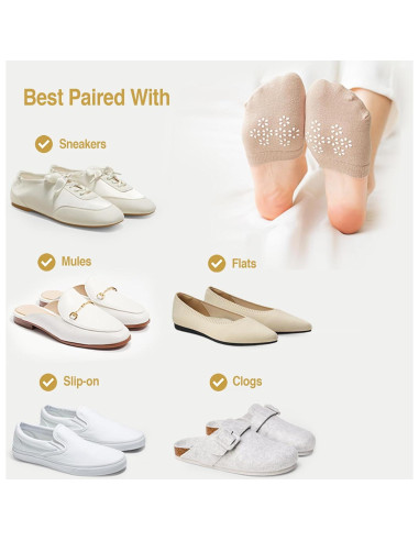 Medias Invisibles Antideslizantes Jinny's Shoppe Mujeres 8 pares