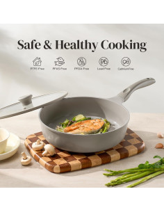 Sartén Antiadherente Grande Redchef 30.48cm con Tapa de Vidrio 2