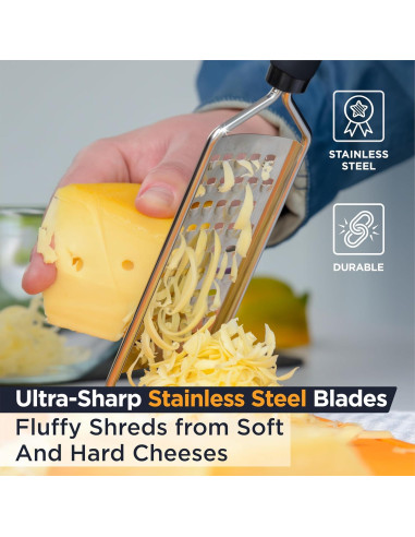 Rallador Grueso Deiss PRO de Acero Inoxidable Antideslizante