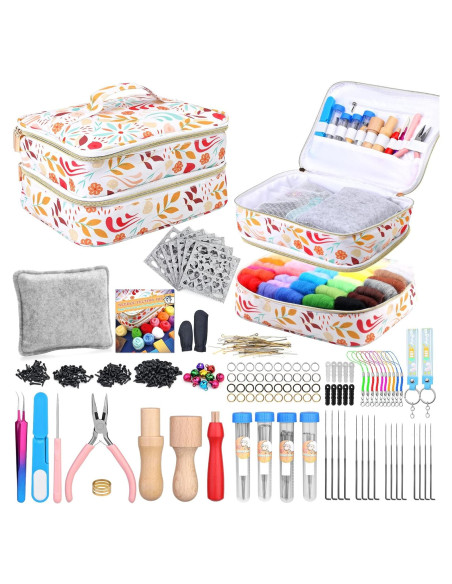 Kit de Agujas de Fieltro Veroave 385 Pcs con Bolsa de Almacenamiento