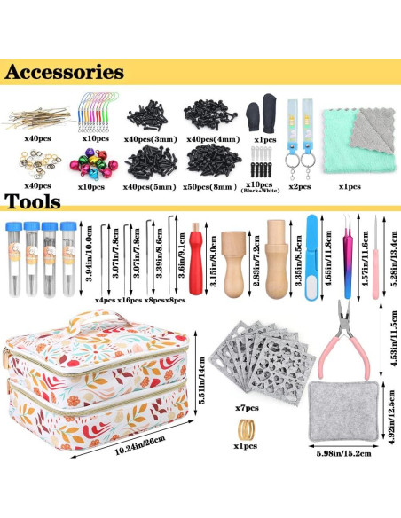 Kit de Agujas de Fieltro Veroave 385 Pcs con Bolsa de Almacenamiento