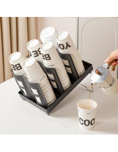 Soporte para Tazas de Papel Tirifer, Organizador 6 Compartimentos 2