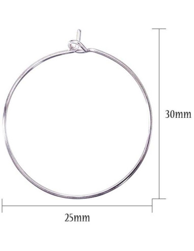 300 Anillos de Encanto para Copas de Vino Onwon DIY Plateados