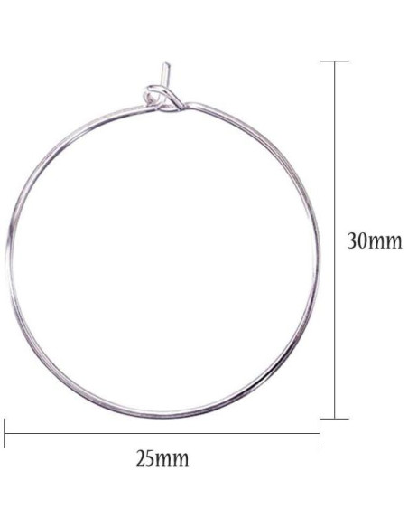 300 Anillos de Encanto para Copas de Vino Onwon DIY Plateados