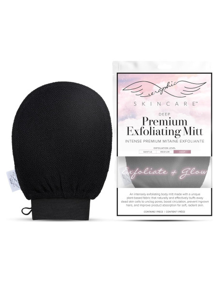 Guante Exfoliante Profundo Seraphic Skincare - Mitón de Fibra Viscosa para Piel Sensible