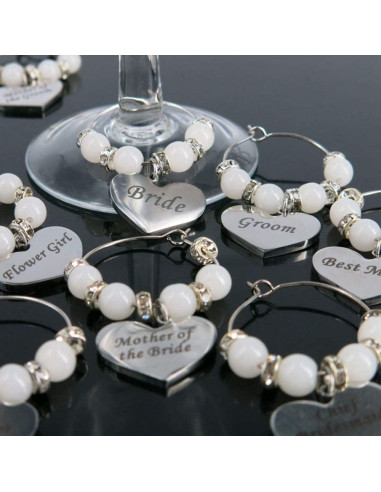 300 Anillos de Encanto para Copas de Vino Onwon DIY Plateados