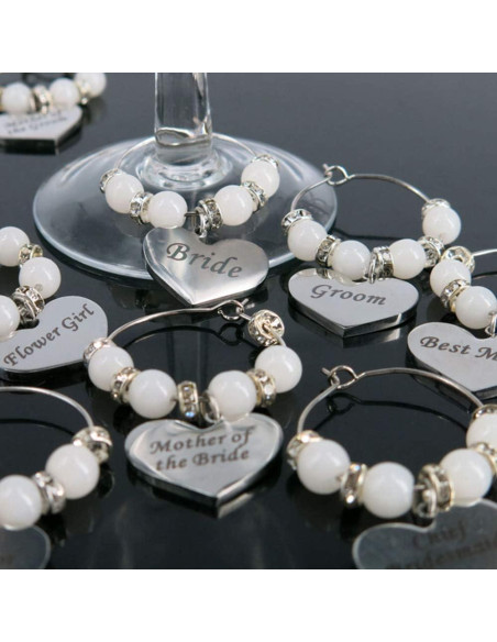 300 Anillos de Encanto para Copas de Vino Onwon DIY Plateados