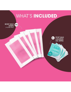 Cintas de Cera Nad's para Piel Sensible - 28 Cintas + 2 Toallitas 2