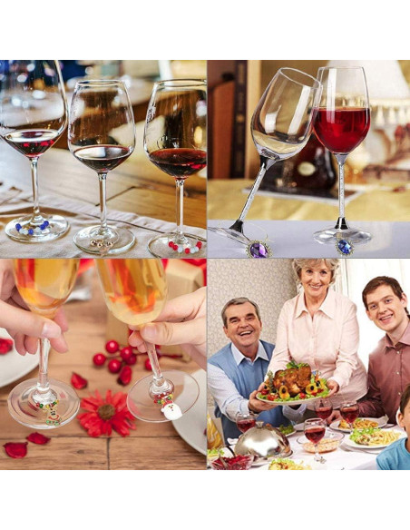 300 Anillos de Encanto para Copas de Vino Onwon DIY Plateados