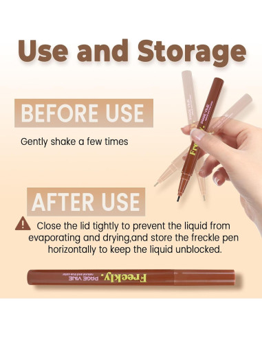 Bolígrafo de Pecas Falsas CLLFUU 2PCS Secado Rápido