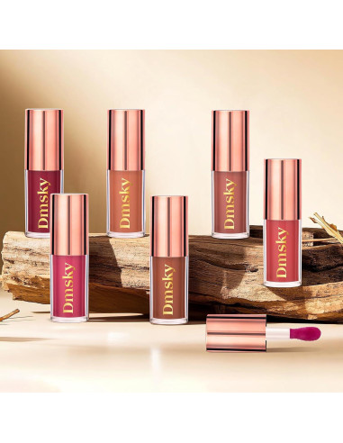 Set de Tinte de Labios Hidratante Dmsky - 6 Colores Brillantes