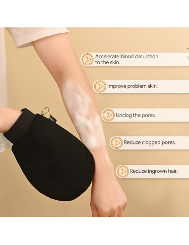 Guantes Exfoliantes YPNZXQDX 2 Pcs para Ducha - Limpieza Profunda