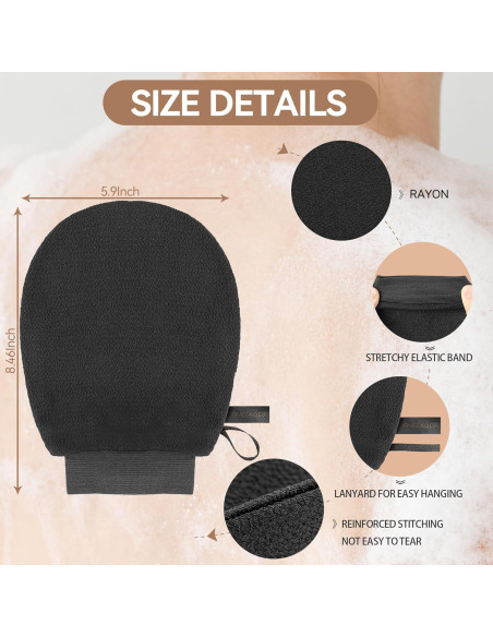 Guantes Exfoliantes YPNZXQDX 2 Pcs para Ducha - Limpieza Profunda