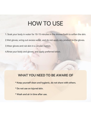 Guantes Exfoliantes YPNZXQDX 2 Pcs para Ducha - Limpieza Profunda