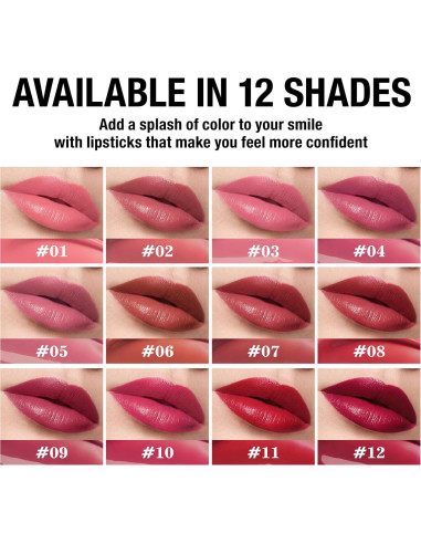 Juego de Labiales Líquidos Jolilab - 12 Colores Hidratantes