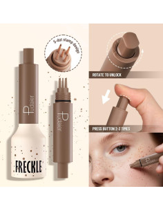 Bolígrafo de Sello de Pecas Falsas DIARIO BAISEN - Castaño Ceniza 2