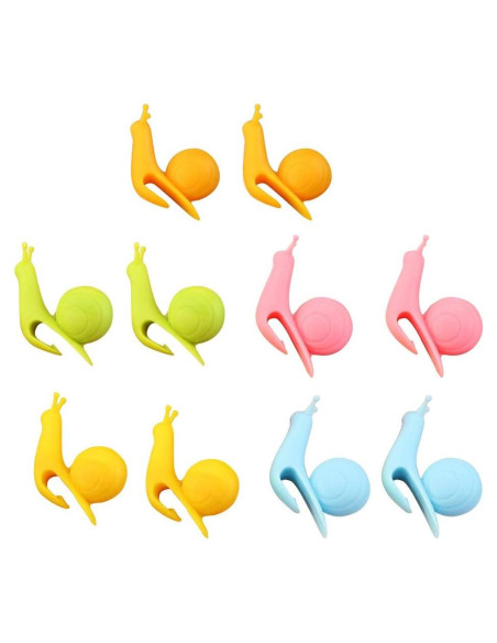 10 Infusores de Té de Silicona Caracol Dreamxue - Colorido