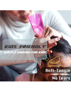 Cepillo Desenredante WYNK para Todo Tipo de Cabello - Verde y Rosa 2