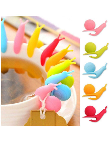 10 Infusores de Té de Silicona Caracol Dreamxue - Colorido