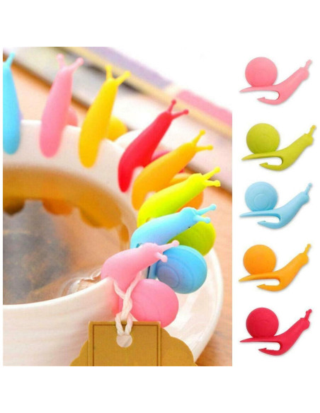 10 Infusores de Té de Silicona Caracol Dreamxue - Colorido