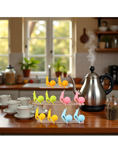 10 Infusores de Té de Silicona Caracol Dreamxue - Colorido