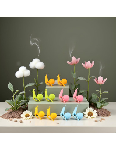 10 Infusores de Té de Silicona Caracol Dreamxue - Colorido