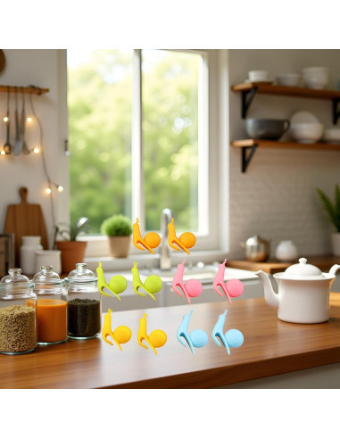 10 Infusores de Té de Silicona Caracol Dreamxue - Colorido