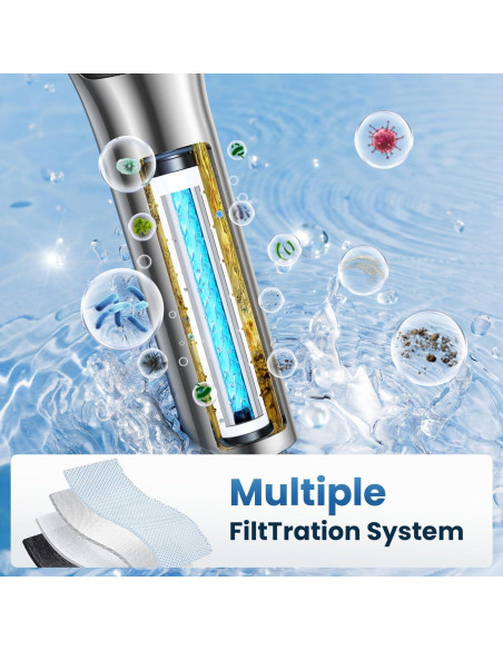 Cabezal de Ducha Filtrado JOMST con 3 Modos y Manguera 152 cm Cabezal de Ducha Filtrado JOMST con 3 Modos y Manguera 152 cm