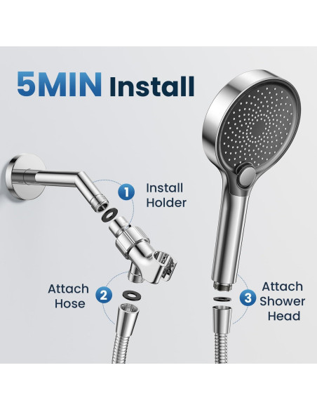 Cabezal de Ducha Filtrado JOMST con 3 Modos y Manguera 152 cm Cabezal de Ducha Filtrado JOMST con 3 Modos y Manguera 152 cm