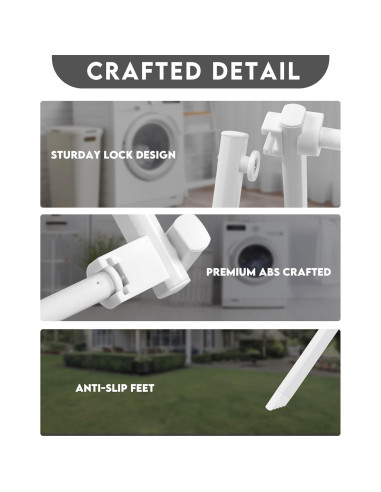 Estante Plegable para Secar Ropa ZOES HOMEWARE 4 Niveles 1.22m