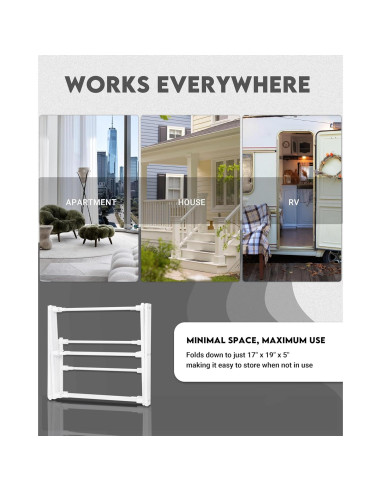 Estante Plegable para Secar Ropa ZOES HOMEWARE 4 Niveles 1.22m