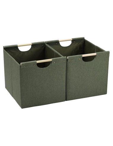 Cestas de Almacenamiento Plegables HOONEX 2 Unidades Oliva 41L