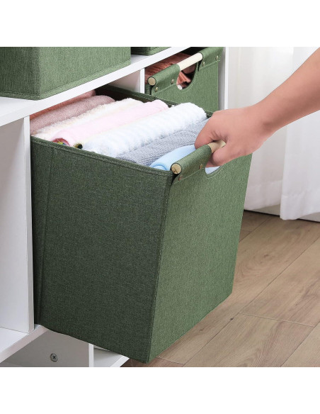 Cestas de Almacenamiento Plegables HOONEX 2 Unidades Oliva 41L