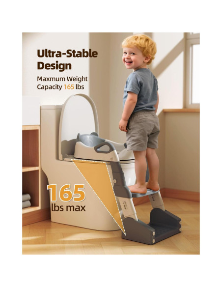 Asiento de Entrenamiento para Baño Szwbee 3-en-1 con Escalera