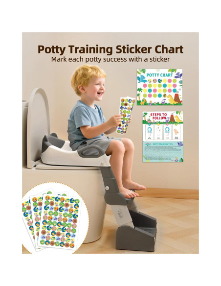 Asiento de Entrenamiento para Baño Szwbee 3-en-1 con Escalera