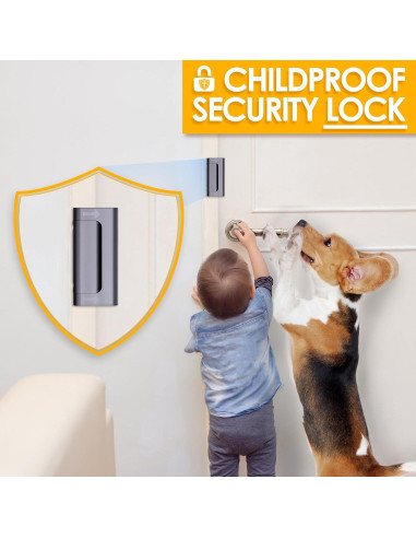 Cerradura de Refuerzo de Seguridad EVERPLUS para Puertas - Gris