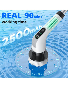 Limpiador Eléctrico de Giro Yesayce A11 con 7 Cabezas, IPX7 2