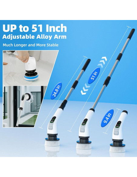 Limpiador Eléctrico de Giro Yesayce A11 con 7 Cabezas, IPX7