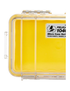 Estuche Micro Pelican 1040 Amarillo Transparente IP67 2