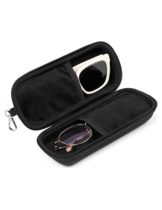 Estuche Doble para Gafas Tangoner Negro con Cierre de Cremallera