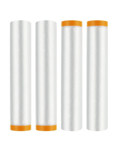 4 Rollos de Plástico para Pintores 3m x 20m con Cinta LDHHYH
